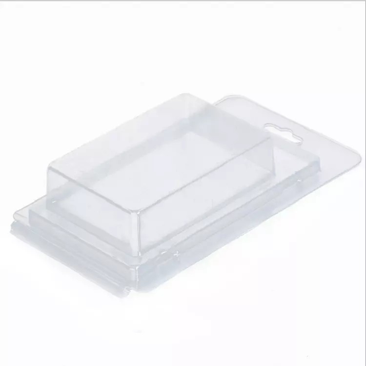 Scatola in blister trasparente a conchiglia con gancio in plastica OEM per custodia del telefono