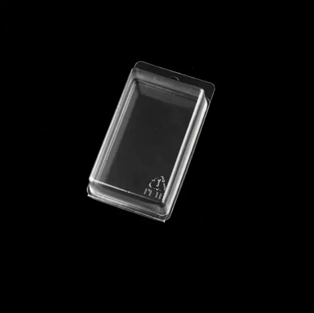Scatola in blister trasparente a conchiglia con gancio in plastica OEM per custodia del telefono