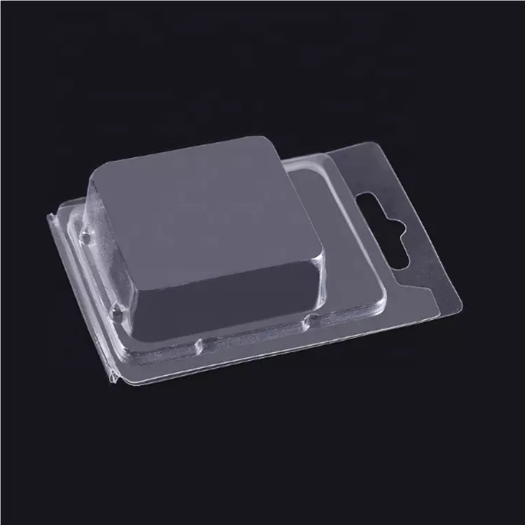 Scatola in blister trasparente a conchiglia con gancio in plastica OEM per custodia del telefono