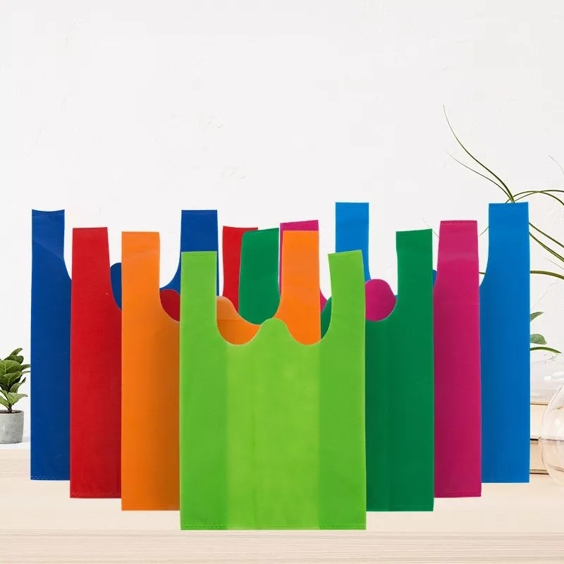 Borse riutilizzabili fustellate non tessute Colore personalizzato ecologico
